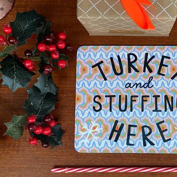 Turkey And Stuffing Here Centre Piece Serving Tablemat, 7 of 8