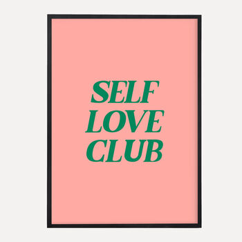 Pink Green Self Love Wall Print, 4 of 4