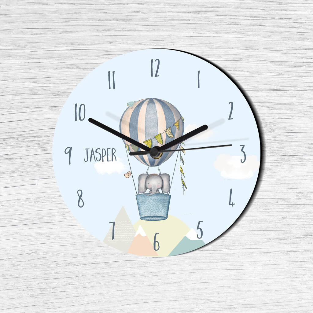 Elephant In A Hot Air Balloon Clock, 1 of 3