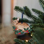 Wooden Rabbit Christmas Tree Decoration, thumbnail 1 of 2