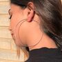 Extra Large Gold Plated Polished Hoop Earrings, thumbnail 4 of 7