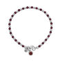 Linear Birthstone Bracelet Garnet January, thumbnail 2 of 4