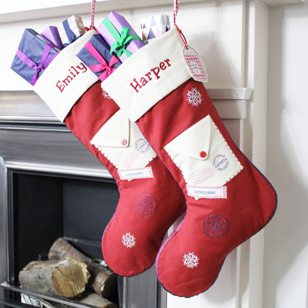 letter to santa stocking and sacks by lime tree london ...
