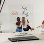 Personalised 30th Birthday Gift For Her – Custom Back View Portrait Acrylic Keepsake, thumbnail 1 of 7