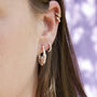 Sterling Silver Claddagh Creole Hoop Earrings, thumbnail 1 of 5