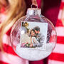 Personalised Mr And Mrs Snow Globe Bauble, thumbnail 1 of 3