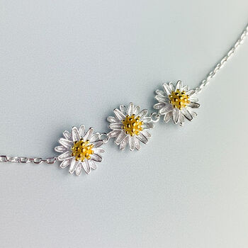 Sterling Silver Daisy Chain Anklet, 2 of 6