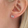 Sterling Silver And Crystal Star And Bolt Earrings, thumbnail 1 of 6
