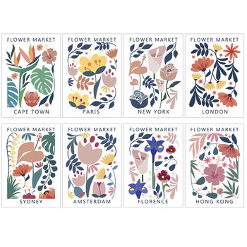 Flower Market Prints Set Of Six, 2 of 12