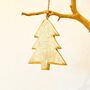 Set Of Three Large Golden Christmas Tree Decorations, thumbnail 4 of 5