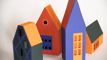 Scandi Home Decor, Colorful Nordic Village, 10 of 10