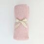 Personalised Pink Garter Stitch Baby Blanket, thumbnail 4 of 5