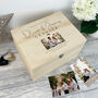 Personalised Wooden Wedding Photo Keepsake Memory Box, thumbnail 1 of 9
