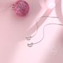 Sterling Silver Open Moon Ear Threaders, thumbnail 3 of 9