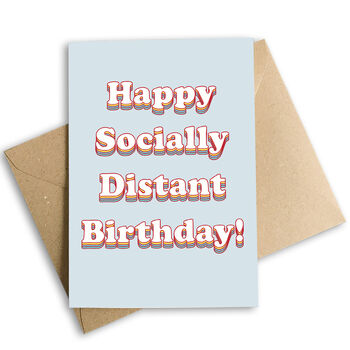 Socially Distant Birthday Card, Pink Or Blue, 2 of 2