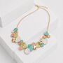Hammered Green Four Tone Statement Necklace, thumbnail 3 of 6