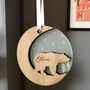 Starry Bear Wood Personalised Christmas Decoration, thumbnail 6 of 7