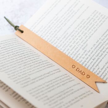 Handmade Personalised Leather Bookmark With Tassel, 6 of 7