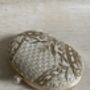 Gold Oval Embroidered Handcrafted Clutch Bag, thumbnail 2 of 10