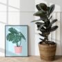 Monstera Swiss Cheese House Plant Print, thumbnail 2 of 4