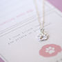 Animal Paw Print Sterling Silver Necklace, thumbnail 4 of 12