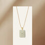 Green And Cream Rectangle Necklace, thumbnail 4 of 6