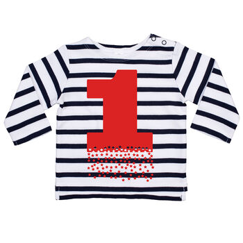 Age Number One To Nine Stripy Tshirt, 4 of 12