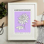Personalised Birth Flower Colour Block Print, thumbnail 3 of 5