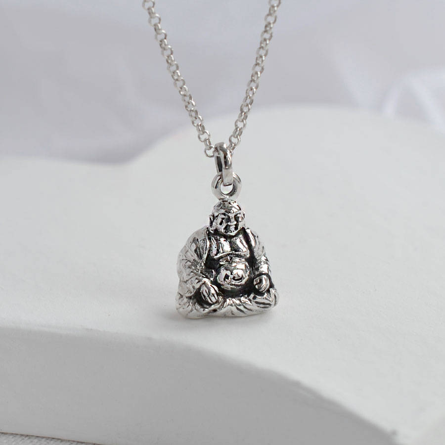 Sterling Silver Buddha Necklace By Martha Jackson Sterling Silver