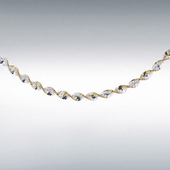 Sterling Silver Two Tone Twist Necklace, 2 of 4