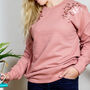 Ladies Leopard Print Jumper In Rose Gold, thumbnail 1 of 3