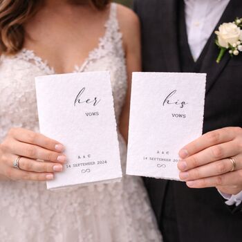 Vow Books Personalised Wedding Reading Cotton Cards, 2 of 11