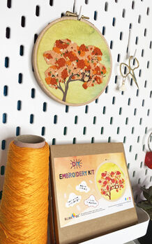 Autumn Tree Embroidery Kit, 3 of 9