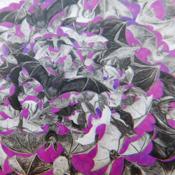Chiroptera Bat Print Silk Scarf, 5 of 7