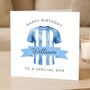 Personalised Football Birthday Card For Special Son, thumbnail 3 of 8