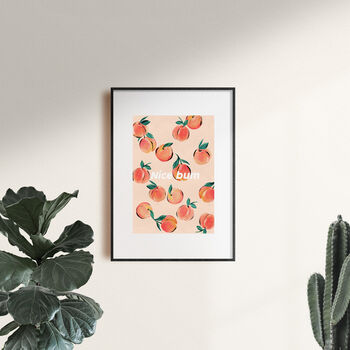 'Nice Bum' Peach Art Print, 3 of 5