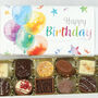 A Luxury Birthday Balloons Chocolate Gift Box With 16 Belgian Chocolates, thumbnail 2 of 3
