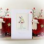 Personalised, Embroidered Christmas Robin Card, thumbnail 1 of 2
