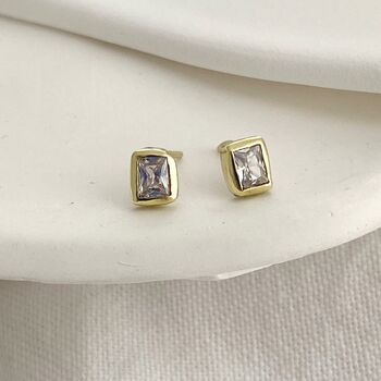 Emerald Cut Diamond Earrings, 8 of 8
