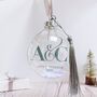 Personalised Initial And Wedding Date Christmas Bauble, thumbnail 2 of 3