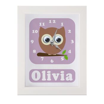Personalised Children's Owl Clock, 8 of 10