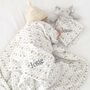 Personalised Unisex Elephant Comforter Blanket Set, thumbnail 3 of 9