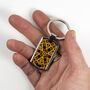 Black And Gold Millefiori Keyring, thumbnail 5 of 8