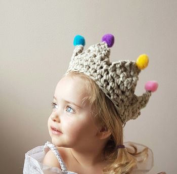 Childs Personalised Pom Pom Crown, 4 of 11