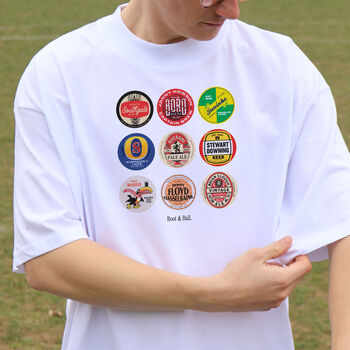 Middlesbrough Football Beer Mats Oversized T Shirt, 5 of 11