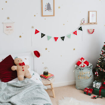 Personalised Red And Green Christmas Bunting, 4 of 9