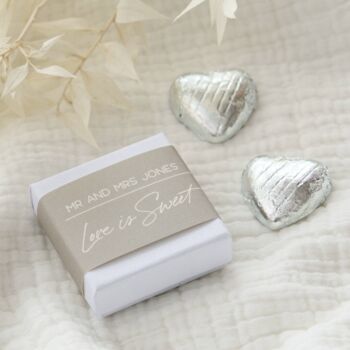 Personalised Chocolate Foiled Heart Token In Personalised Box, 4 of 12