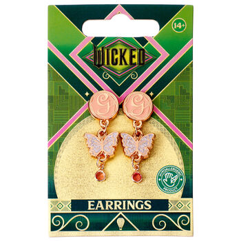 Wicked Glinda Drop Butterfly Earrings, 3 of 3