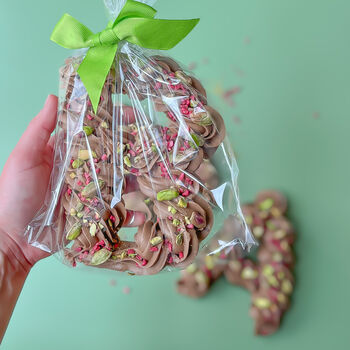 Raspberry And Pistachio Chocolate Truffle Letter, 5 of 6