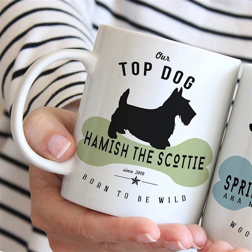 Scottie Dog Owners Mug And Personalised Tableware Sets By lovehart